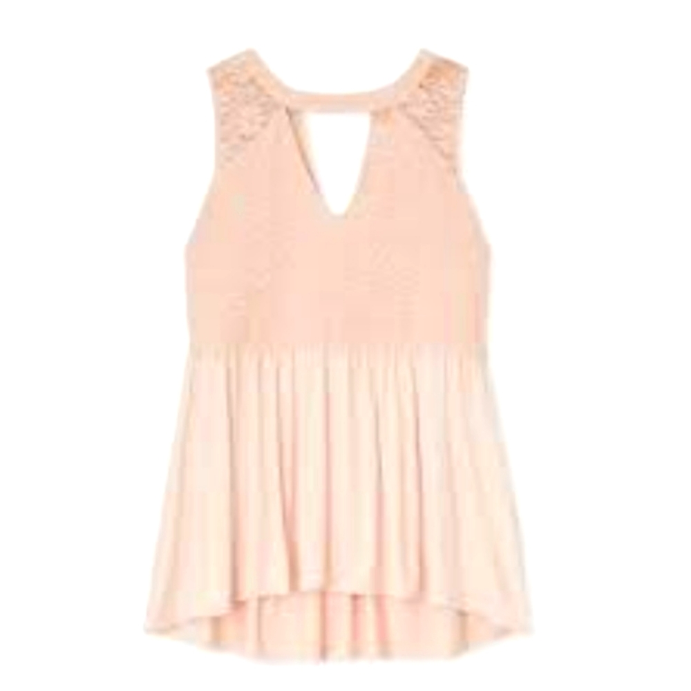 Lace Inset Babydoll Top